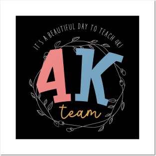 4k teacher shirt kindergarten teacher 4k teacher gift Posters and Art